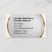 Cartes de visite de golf (Dos)