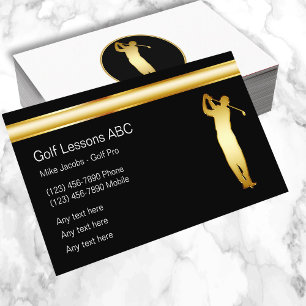 Cartes de visite de golf élégantes