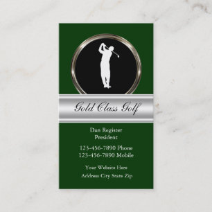 Cartes de visite de golf élégantes
