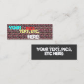 Cartes de visite de graffiti (Devant / Derrière)