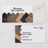 Cartes de visite de granit (Devant / Derrière)