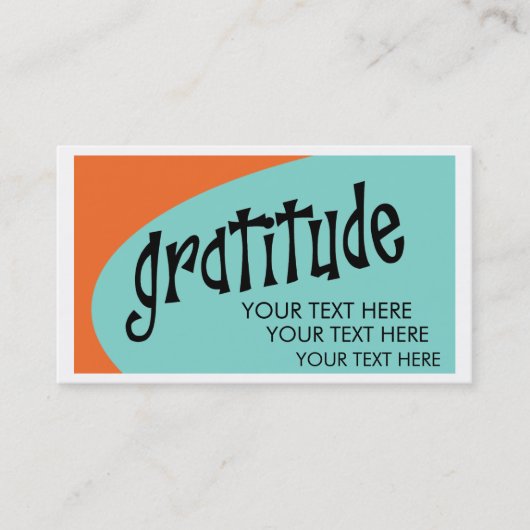 Cartes de visite de gratitude (Devant)