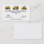 Cartes de visite de grattoir d'engin de (Devant / Derrière)