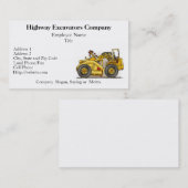 Cartes de visite de grattoir d'engin de (Devant / Derrière)