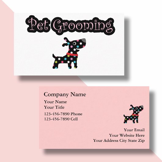 Cartes de visite de Grooming