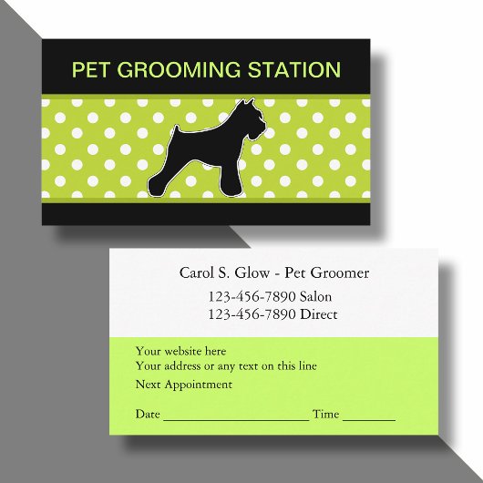 Cartes de visite de Grooming