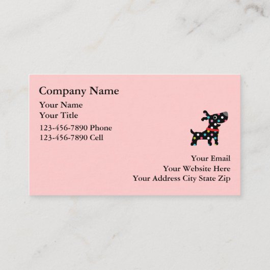 Cartes de visite de Grooming (Dos)