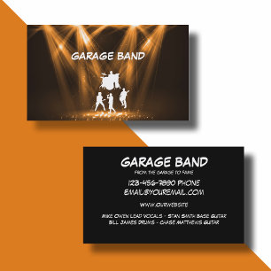 Cartes de visite de groupe de musique cool