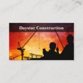 Cartes de visite de grues de construction du couch (Devant)