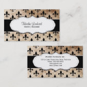 Cartes de visite de Grunge Fleur de Lis (Devant / Derrière)