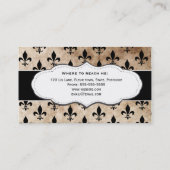 Cartes de visite de Grunge Fleur de Lis (Dos)