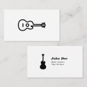 Cartes de visite de guitare acoustique (Devant / Derrière)