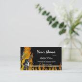 Cartes de visite de guitare de flamme (Debout devant)