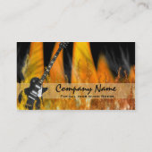 Cartes de visite de guitare de flamme (Dos)