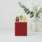 Cartes de visite de guitares - rouge (Debout devant)
