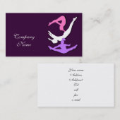 Cartes de visite de gymnaste de trempoline (Devant / Derrière)