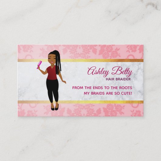Cartes de visite de Hair Braider (Devant)