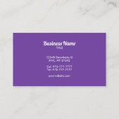 Cartes de visite de hamburger (Dos)