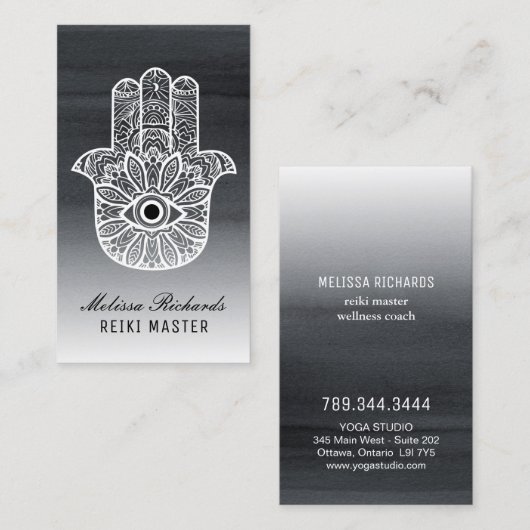 Cartes de visite de Hamsa (Devant / Derrière)