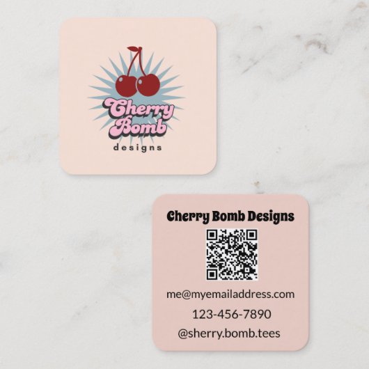 Cartes de visite de haute qualité avec code QR (Devant / Derrière)