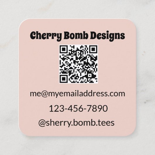 Cartes de visite de haute qualité avec code QR (Dos)