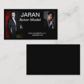 Cartes de visite de Headshot d'acteur (Devant / Derrière)
