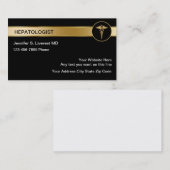 Cartes de visite de Hepatologist (Devant / Derrière)
