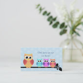 Cartes de visite de hibou de babysitter (Debout devant)