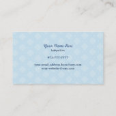 Cartes de visite de hibou de babysitter (Dos)