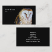 Cartes de visite de hibou de grange (Devant / Derrière)