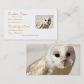 Cartes de visite de hibou de grange de Milou (Devant / Derrière)