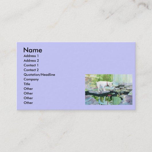 Cartes de visite de Jack Russell Terrier (Devant)