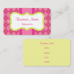 Cartes de visite de Jacquard de chaux rose Retro