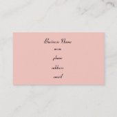 Cartes de visite de Jacquard rose rétro (Dos)