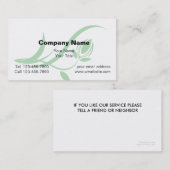 Cartes de visite de jardinier (Devant / Derrière)