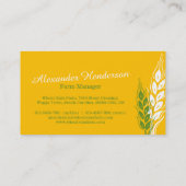 Cartes de visite de jaune de vert de ferme de (Dos)