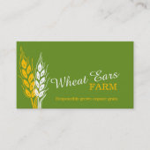 Cartes de visite de jaune de vert de ferme de (Devant)