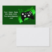 Cartes de visite de jeu vidéo de contrôleur de (Devant / Derrière)