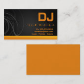 Cartes de visite de jockey de disque du DJ oranges (Devant / Derrière)