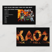 cartes de visite de kaos (Devant / Derrière)