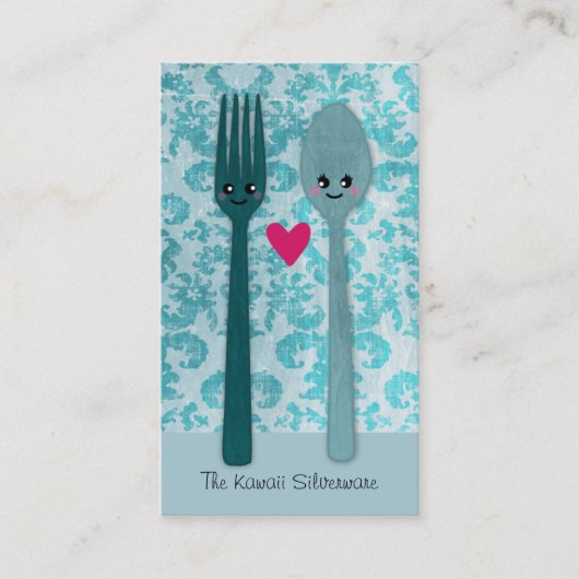 Cartes de visite de Kawaii Silverware (Devant)