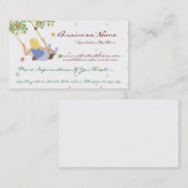 Cartes de visite de la balançoire de fille/congé d (Devant / Derrière)