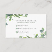 Cartes de visite de la beauté Co de Boho (Dos)