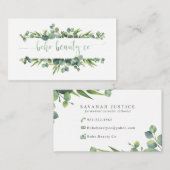 Cartes de visite de la beauté Co de Boho (Devant / Derrière)