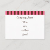 Cartes de visite de la boulangerie Cupcake (Dos)