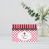 Cartes de visite de la boulangerie Cupcake (Debout devant)