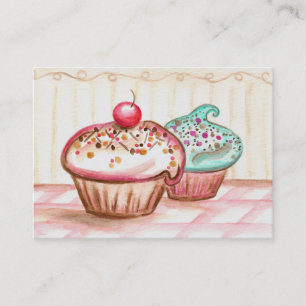 Cartes de visite de la boulangerie Cupcake