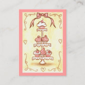 Cartes de visite de la boulangerie Cupcake (Devant)