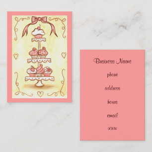 Cartes de visite de la boulangerie Cupcake