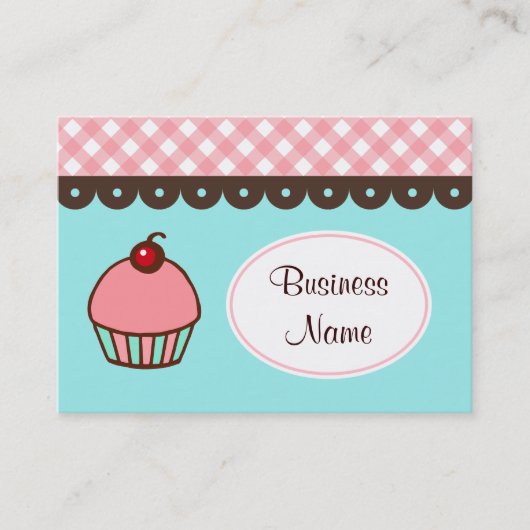 Cartes de visite de la boulangerie Cupcake (Devant)